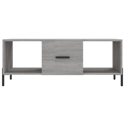 Sofabord 102x50x40 cm konstrueret træ grå sonoma-eg