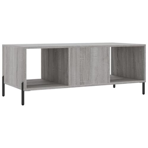 Sofabord 102x50x40 cm konstrueret træ grå sonoma-eg