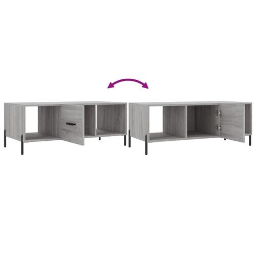 Sofabord 102x50x40 cm konstrueret træ grå sonoma-eg