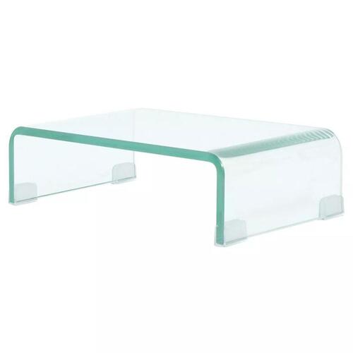 TV-bord/monitorstander klar glas 40x25x11 cm