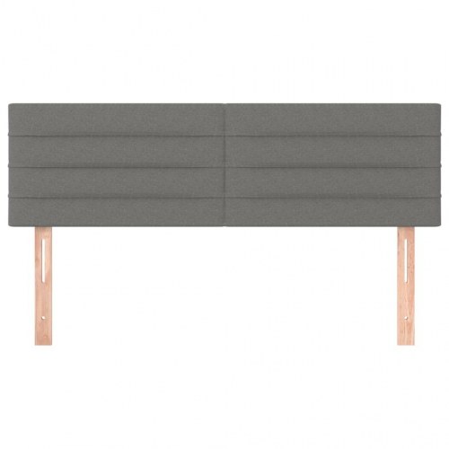 Sengegavl i stof - 144 × 5 × 78/88 cm, mørkegrå