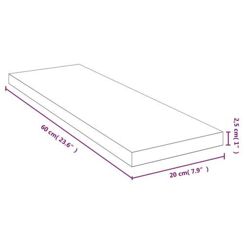 Væghylde 60x20x2,5 cm bambus