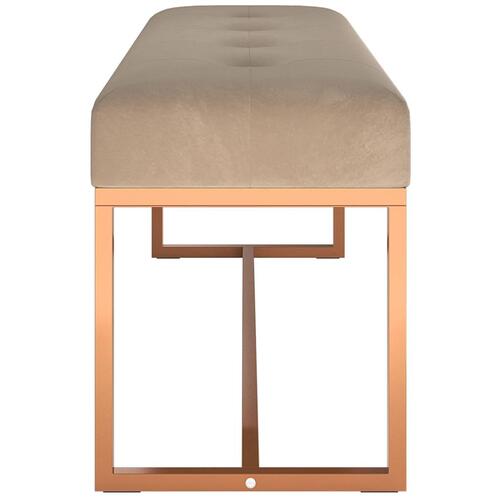 Bænk 110x36x45 cm velour beige