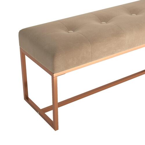 Bænk 110x36x45 cm velour beige