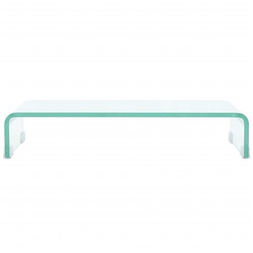 TV-bord/monitorstander klar glas 60x25x11 cm