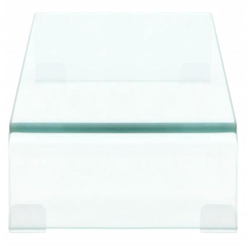 TV-bord/monitorstander klar glas 60x25x11 cm