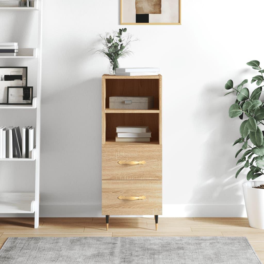 Skænk 34,5x34x90 cm konstrueret træ sonoma-eg