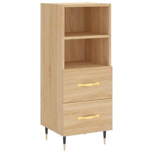 Skænk 34,5x34x90 cm konstrueret træ sonoma-eg