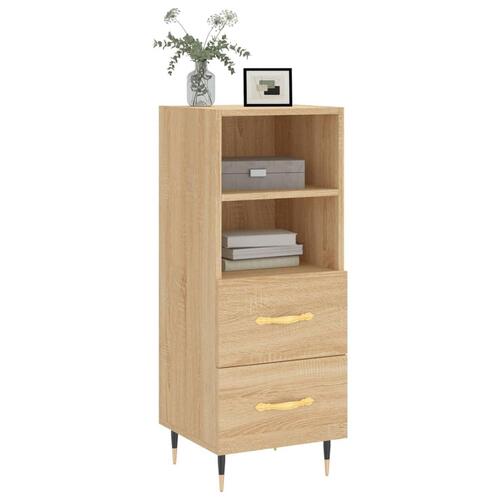 Skænk 34,5x34x90 cm konstrueret træ sonoma-eg