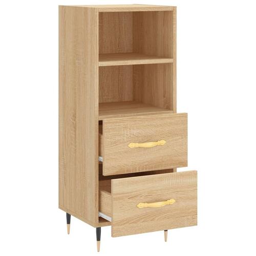 Skænk 34,5x34x90 cm konstrueret træ sonoma-eg