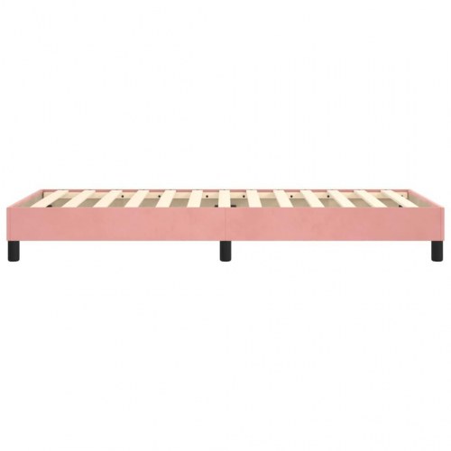 Boxspring sengeramme 80×200 cm i fløjl - pink