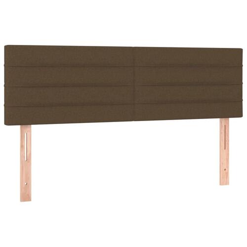 Sengegavle 2 stk. 72x5x78/88 cm stof mørkebrun