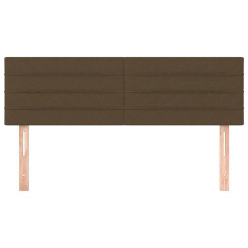 Sengegavle 2 stk. 72x5x78/88 cm stof mørkebrun