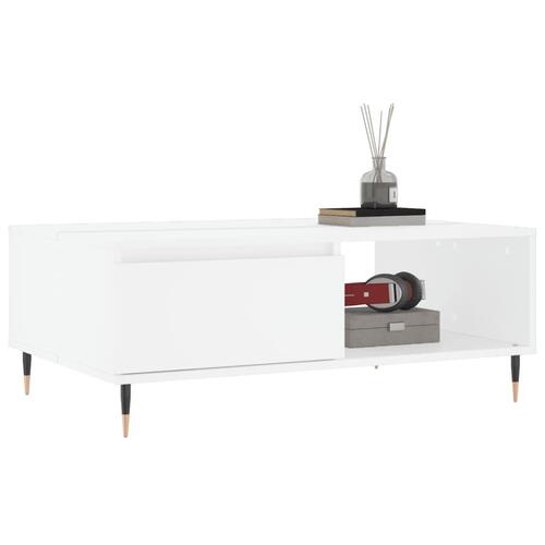 Sofabord 90x60x35 cm konstrueret træ hvid
