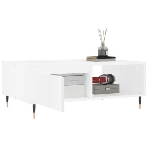 Sofabord 90x60x35 cm konstrueret træ hvid
