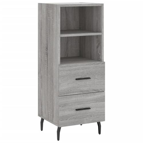 Skænk 34,5x34x90 cm konstrueret træ grå sonoma-eg