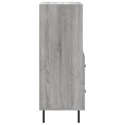 Skænk 34,5x34x90 cm konstrueret træ grå sonoma-eg