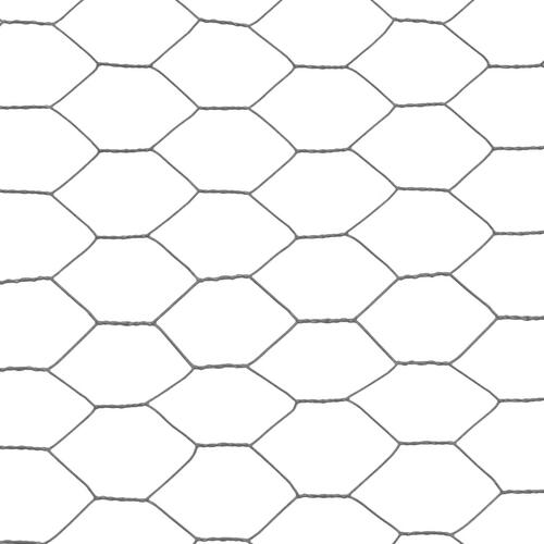 Hønsenet stål med PVC-belægning 25 x 1,2 m grå