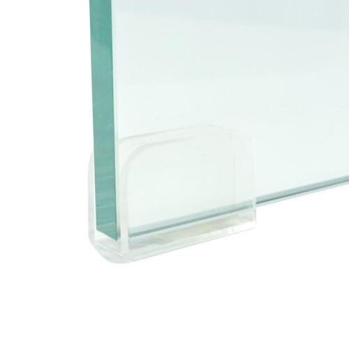 TV-stander/monitorstand klart glas 70x30x13 cm