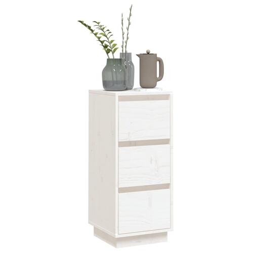 Skænk 32x34x75 cm massivt fyrretræ hvid