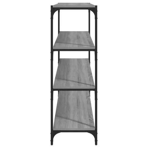 Bogreol 100x33x100 cm konstrueret træ og stål grå sonoma-eg