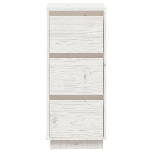 Skænk 32x34x75 cm massivt fyrretræ hvid
