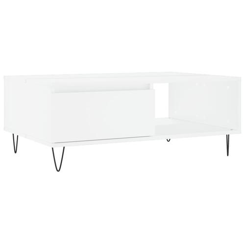 Sofabord 90x60x35 cm konstrueret træ hvid