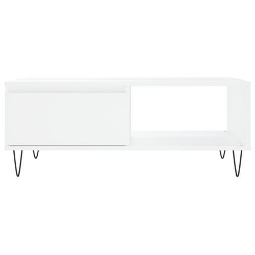 Sofabord 90x60x35 cm konstrueret træ hvid