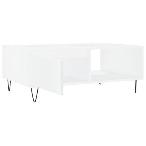Sofabord 90x60x35 cm konstrueret træ hvid