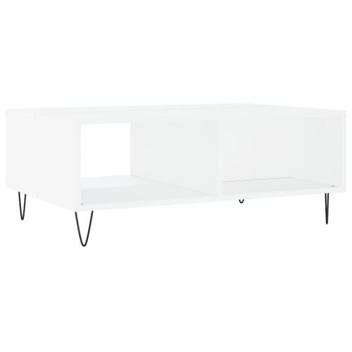 Sofabord 90x60x35 cm konstrueret træ hvid