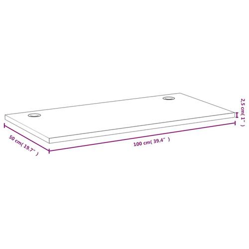 Bordplade til skrivebord 100x50x2,5 cm bambus