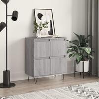 Skænk 60x35x70 cm konstrueret træ grå sonoma-eg