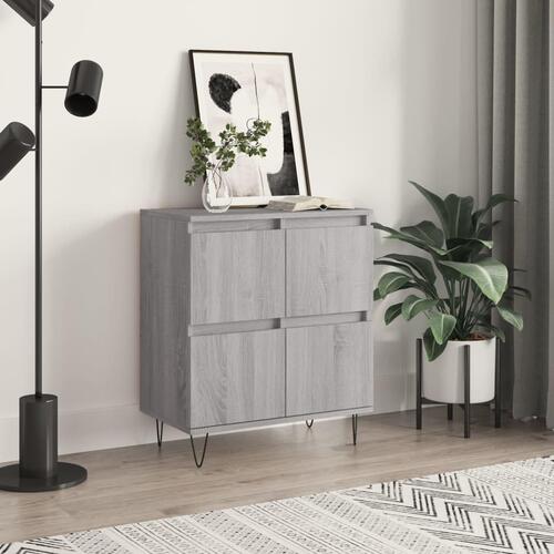 Skænk 60x35x70 cm konstrueret træ grå sonoma-eg