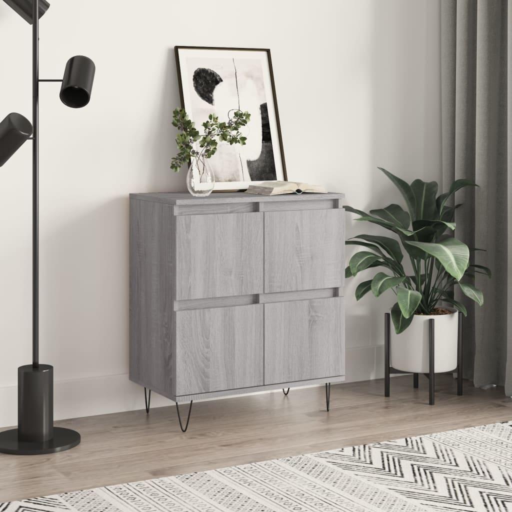 Skænk 60x35x70 cm konstrueret træ grå sonoma-eg