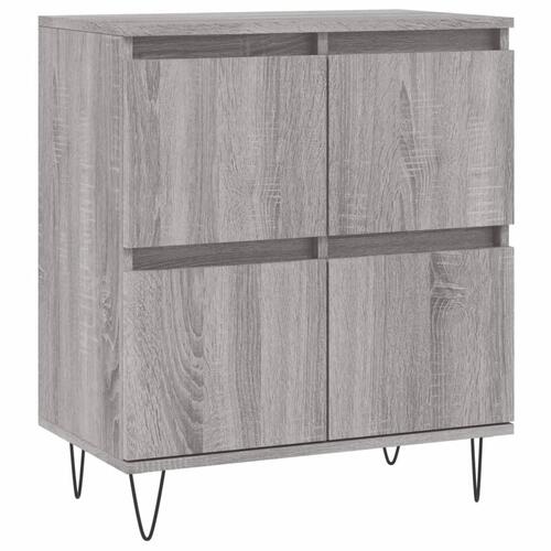 Skænk 60x35x70 cm konstrueret træ grå sonoma-eg