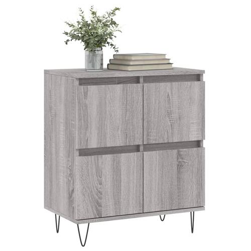 Skænk 60x35x70 cm konstrueret træ grå sonoma-eg
