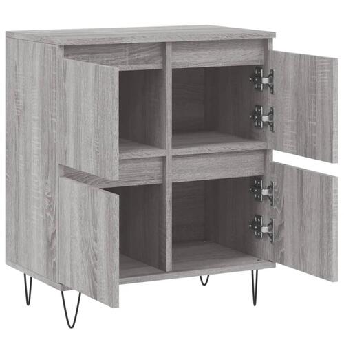 Skænk 60x35x70 cm konstrueret træ grå sonoma-eg