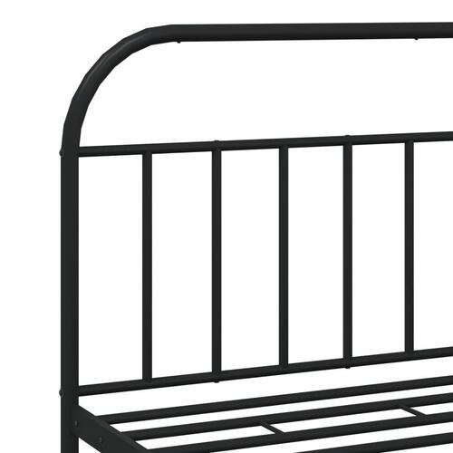 Sengeramme med sengegavl 180x200 cm metal sort