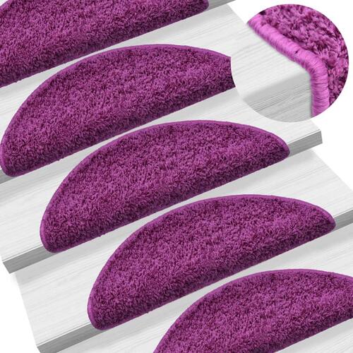 15 stk. trappemåtter 65x21x4 cm violet