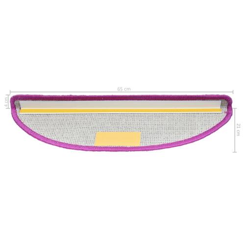 15 stk. trappemåtter 65x21x4 cm violet