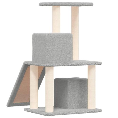 Kradsetræ med sisalstolper 82 cm lysegrå