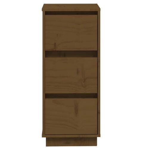 Skænk 32x34x75 cm massivt fyrretræ gyldenbrun