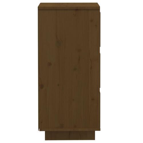 Skænk 32x34x75 cm massivt fyrretræ gyldenbrun