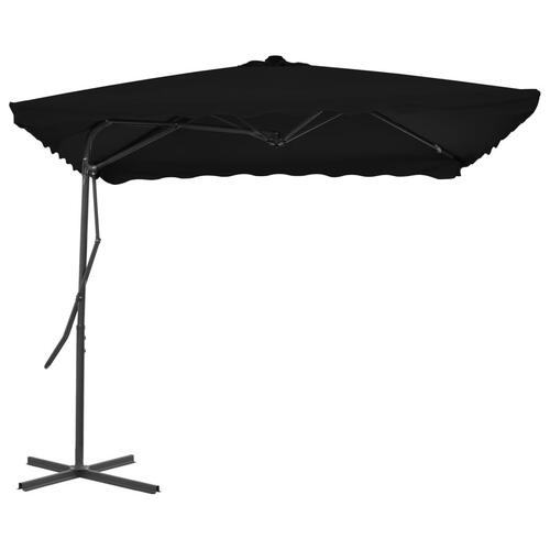 Parasol med stålstang 250x250x230 cm sort