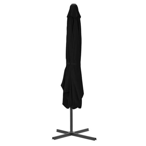 Parasol med stålstang 250x250x230 cm sort
