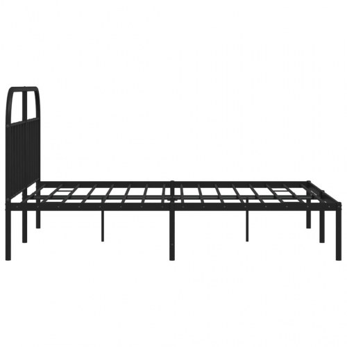 Sengeramme med sengegavl 183×213 cm - metal, sort