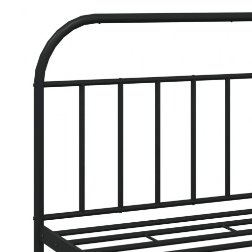 Sengeramme med sengegavl 183×213 cm - metal, sort