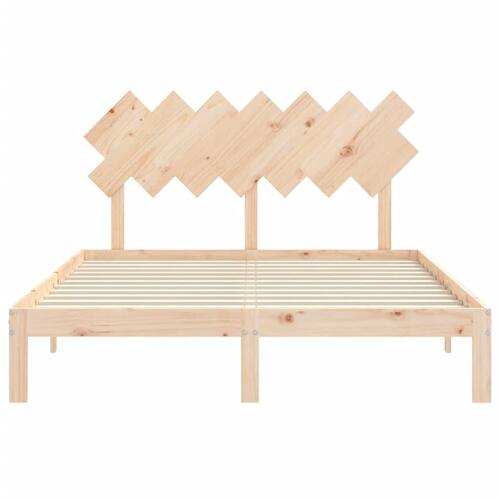 Sengeramme uden madras 140x190 cm massivt fyrretræ