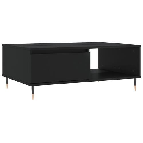 Sofabord 90x60x35 cm konstrueret træ sort