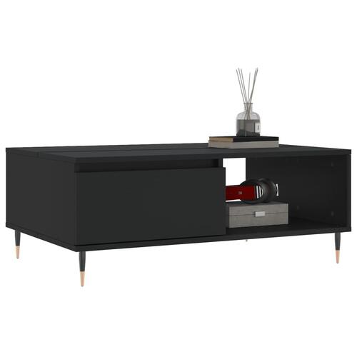 Sofabord 90x60x35 cm konstrueret træ sort